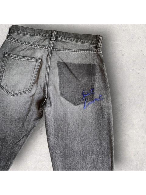 SAINT LAURENT Fall17 Back Logo Embroidered Jeans
