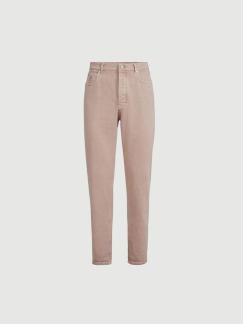 Brunello Cucinelli Garment-dyed iconic fit five-pocket trousers in denim