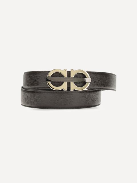 FERRAGAMO Reversible and adjustable Gancini Belt