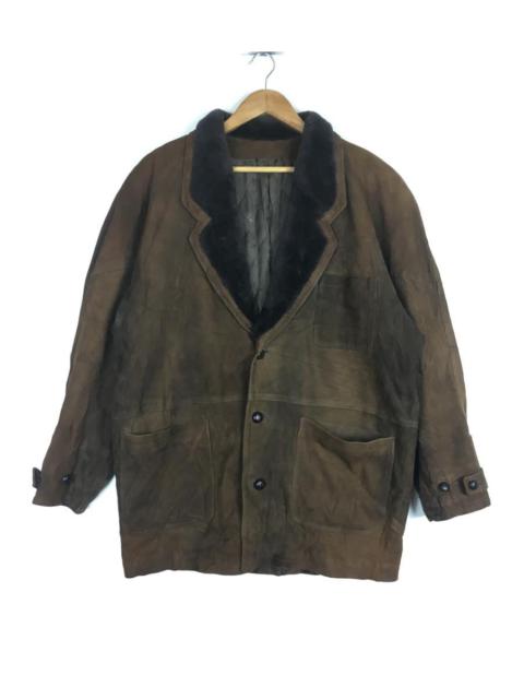 LANCEL LANCEL DOUBLE BREASTED LEATHER JACKET