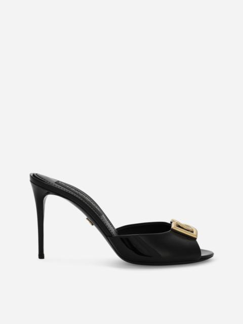 Dolce & Gabbana Patent leather mules with DG logo