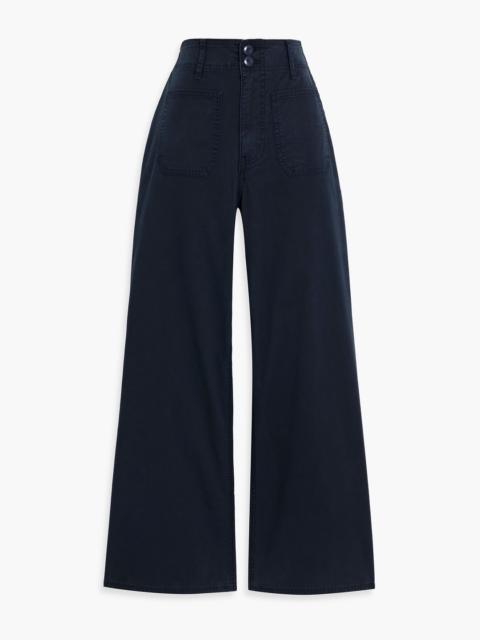 VERONICA BEARD Grant cropped high-rise wide-leg jeans