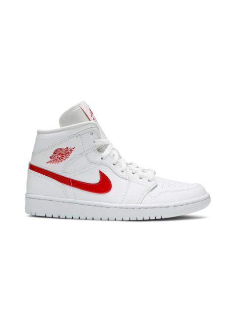 Jordan Wmns Air Jordan 1 Mid 'White University Red'