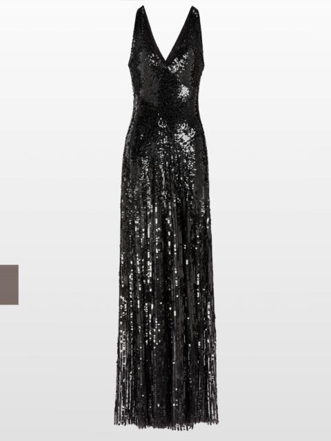 JENNY PACKHAM Jenny Packham Night Fever Gown in Liquorice at Nordstrom