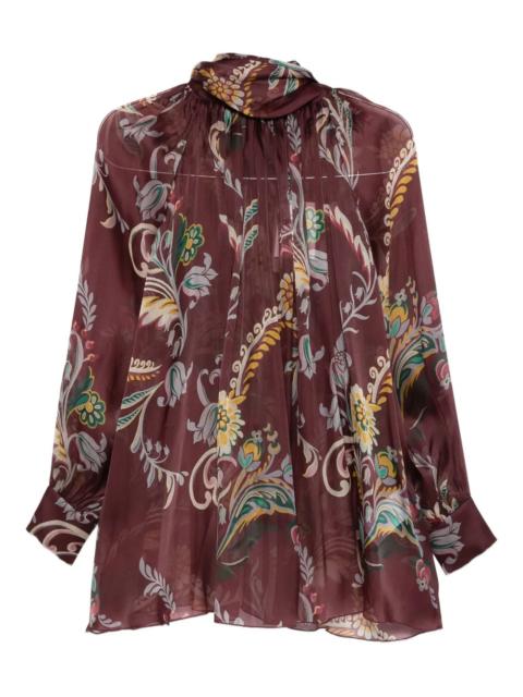 Etro Etro Women Silk Blouse With Paisley Print