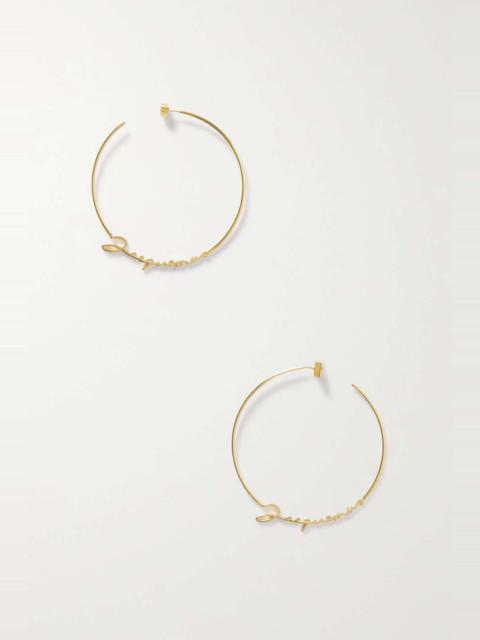 Les Creoles gold-tone hoop earrings