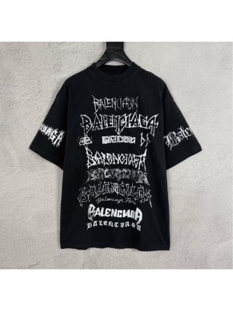 BALENCIAGA Balenciaga Diy Metal T-shirt Large Fit in Black