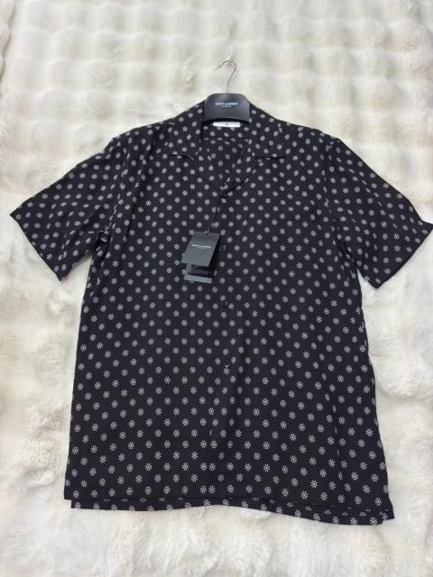 SAINT LAURENT Brand new Saint Laurent (SLP) "Snowflake" shark-collar shirt.
