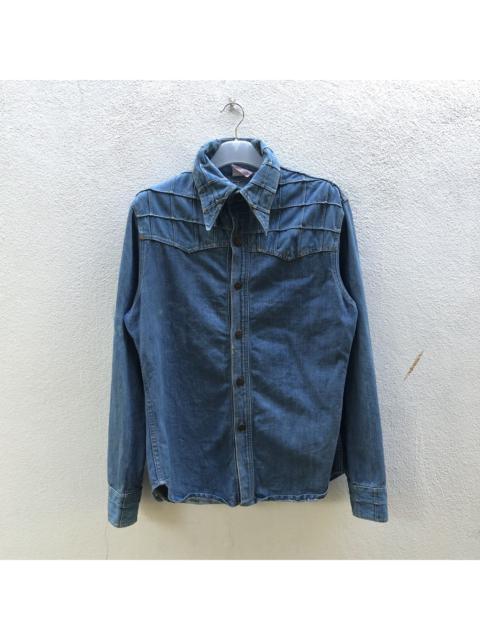 Other Designers Vintage - Britannia sportswear denim button up patchwork design