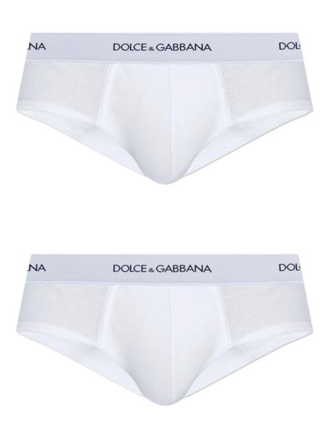 Dolce & Gabbana Dolce & Gabbana Men Stretch Jersey Regular-Fit Brando Briefs 2-Pack