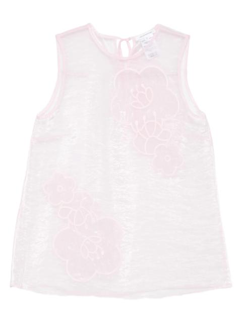 CECILIE BAHNSEN floral-embellished sleeveless top