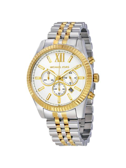 MICHAEL KORS Michael Kors Lexington Chronograph White Dial Men's Watch MK8344