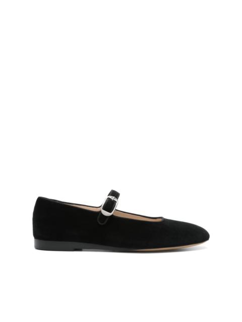 velvet ballet flats