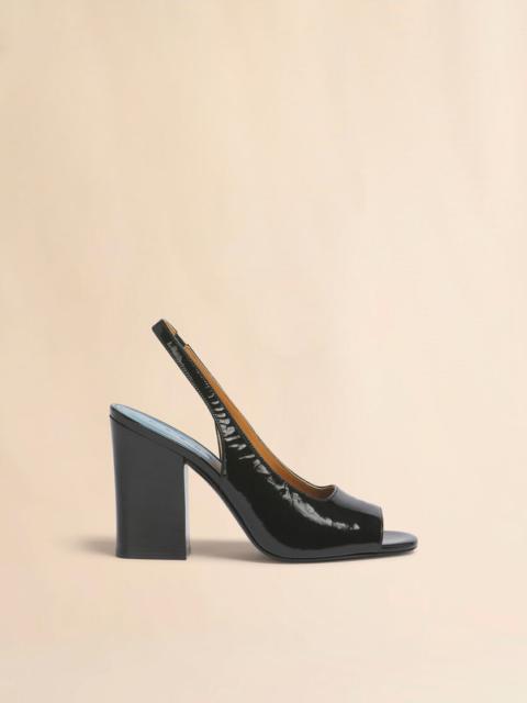 Marni BLACK LEATHER HEELED SLINGBACK
