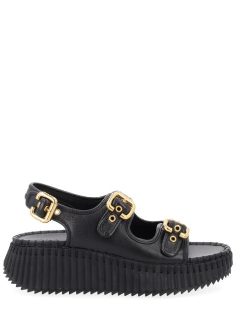 Chloé SANDALO NAMA IN PELLE CON ZEPPA