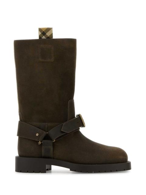 Burberry Burberry Women Brown Suede Saddle Boots