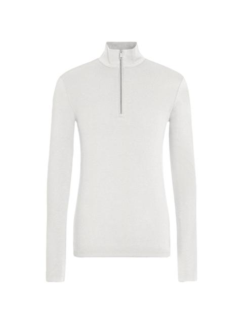 cashmere zip-up sweatshirt