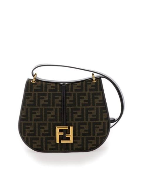 Fendi C’mon medium FF jacquard fabric and leather bag