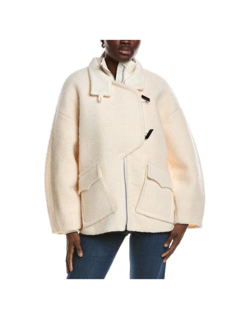 GANNI GANNI Boucle Wool-Blend Drop Shoulder Jacket