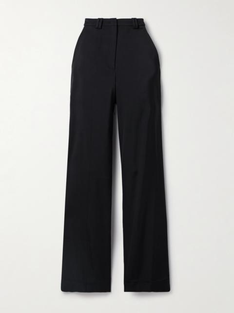 Another Tomorrow Crepe Straight-leg Pants