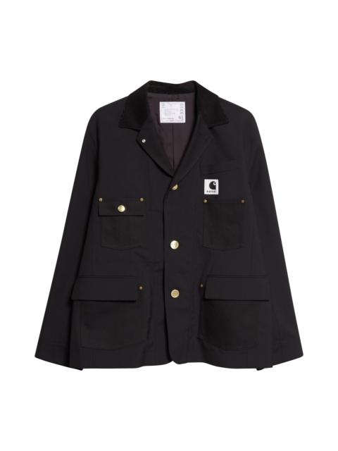 sacai Sacai x Carhartt WIP Suiting & Duck Jacket in Black at Nordstrom