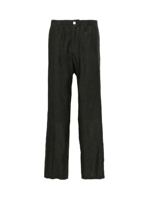Yohji Yamamoto SEAM-DETAIL TAPERED TROUSERS