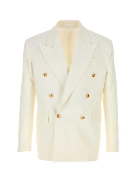 VERSACE Versace Men Ivory Wool Blazer