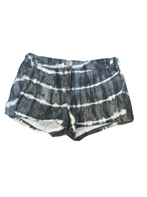 Other Designers Tory Burch Shorts Size 12 Leather Tie Dye Justine Grey White Lined Women