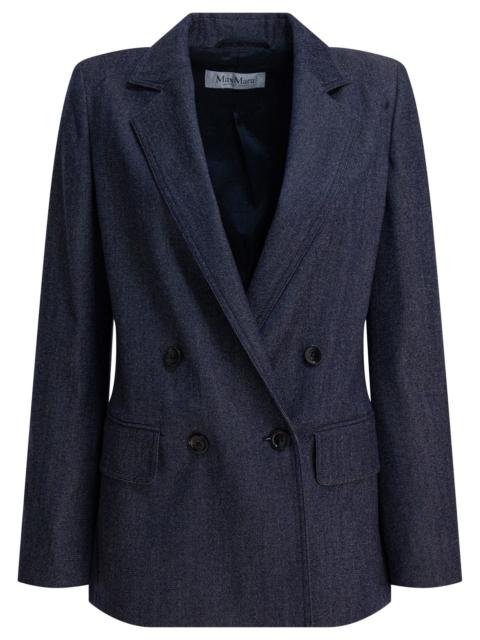 Max Mara Max Mara Denim-effect Double-breasted Blazer