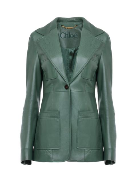 Chloé Leather Jacket green