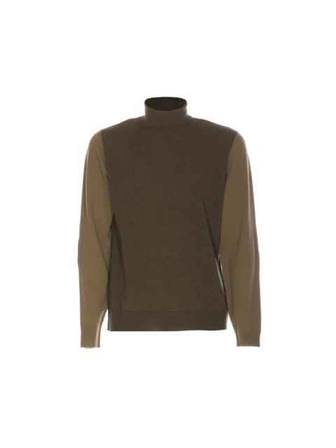 Maison Margiela Maison Margiela Men Four Stitches Two Tone Sweater With Patches On Elbow