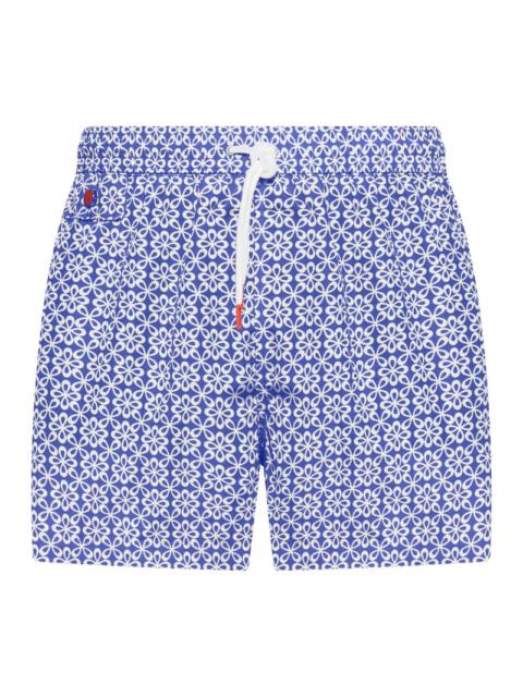 Other Designers Kiton Men Swimsuit In Technical Fabric With All-Over Floral Pattern
