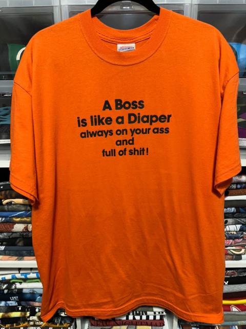 Other Designers Vintage Y2K A Boss Is Like A Diaper Funny Humor Tee XL