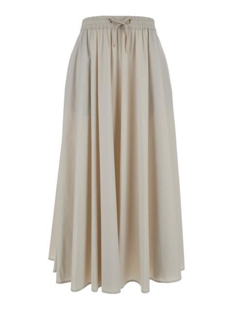 Herno Herno Women Maxi Beige Dress With Drawstring In Stretch Polyamide Woman
