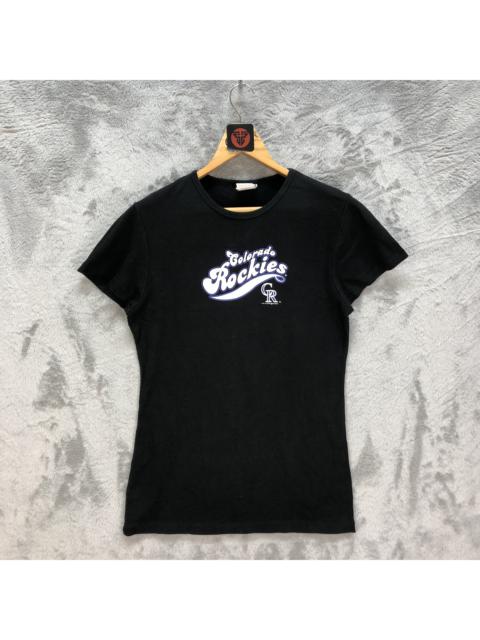 Other Designers Lady Slugger MLB Colorado Rockies Big Logo T Shirts #6445-67