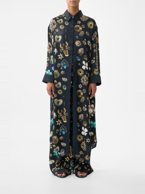 CAMILLA SHIRT DRESS WITH BACK BUTTON DETAIL