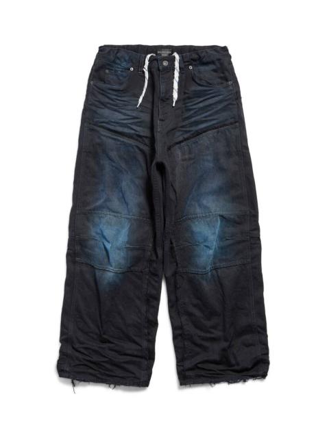 BALENCIAGA Men's Double Knee Pants  in Dark Blue