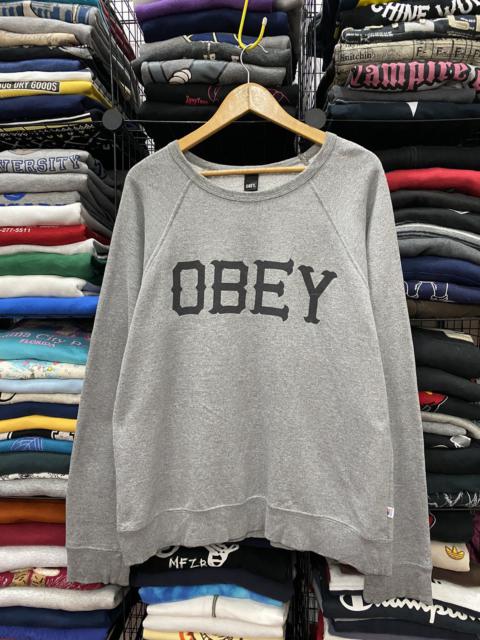 Other Designers Vintage - VINTAGE OBEY MADE USA BIG LOGO SWEATSHIRT