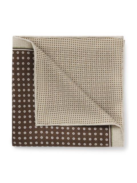 BOSS DOUBLE-PRINT POCKET SQUARE IN ITALIAN SILK
