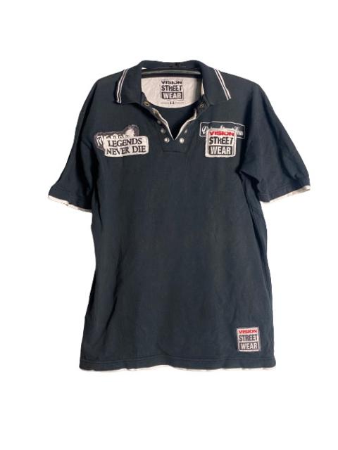 Other Designers Vintage - Vintage Vision Streetwear Patchwork Polo Shirt