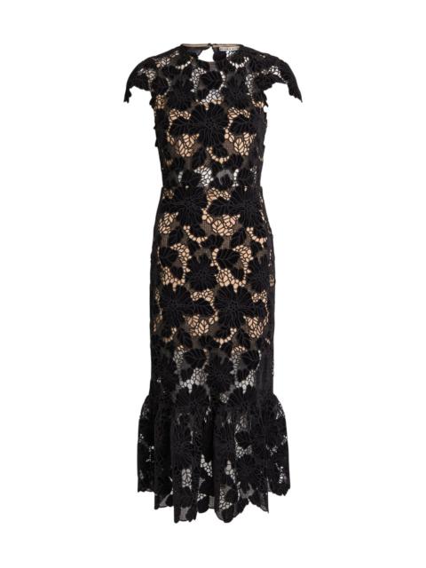 Alice + Olivia Alice + Olivia Clover Cutwork Lace Midi Dress