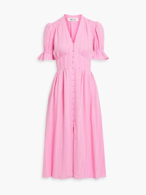 DIANE VON FURSTENBERG Erica cotton-jacquard midi dress