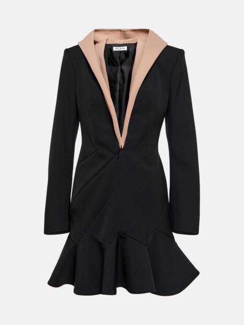 Alaïa Hooded virgin wool minidress