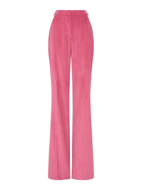 GABRIELA HEARST Vesta Flare Pant in Fuchsia Sea Island Cotton Corduroy