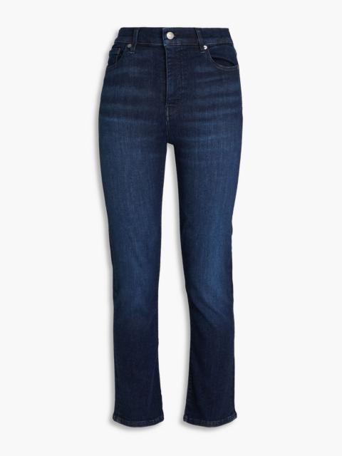 FRAME Le High Straight faded high-rise straight-leg jeans