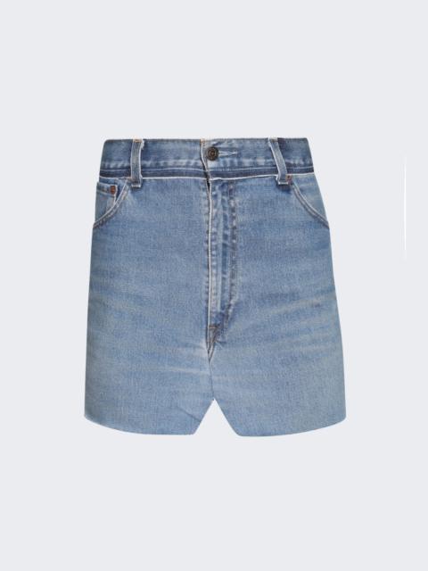 VETEMENTS Cut-up Denim Skirt Vintage Blue