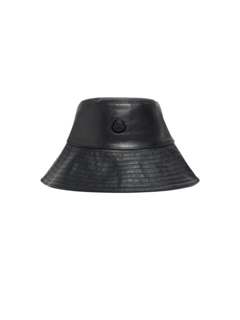 Moncler x EE72 by Edward Enninful Leather Bucket Hat black
