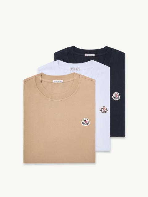 Moncler Logo Patch Cotton T-Shirt (Pack of Three)