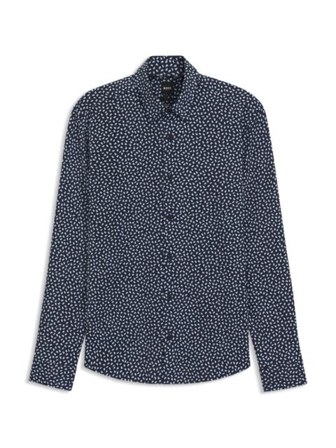 BOSS SLIM-FIT SHIRT IN PRINTED PERFORMANCE-STRETCH ITALIAN FABRIC