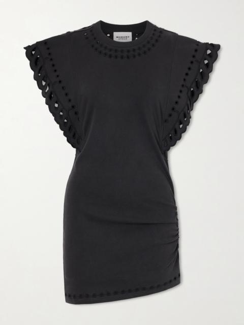 Isabel Marant Étoile Orlane Broderie Anglaise Cotton-jersey Mini Dress